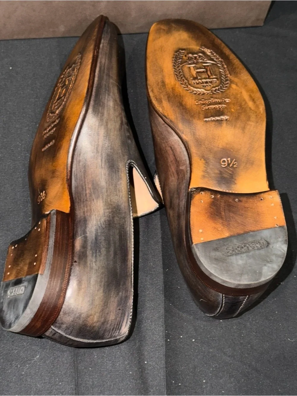 Men’s Italian Leather Slip-On Loafers in Brown